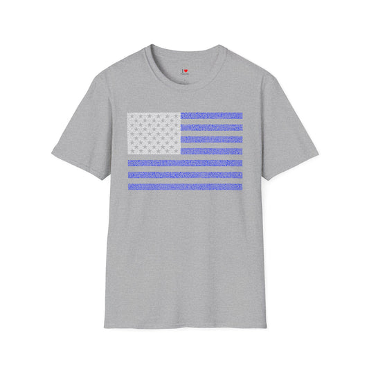 US Flag white and blue