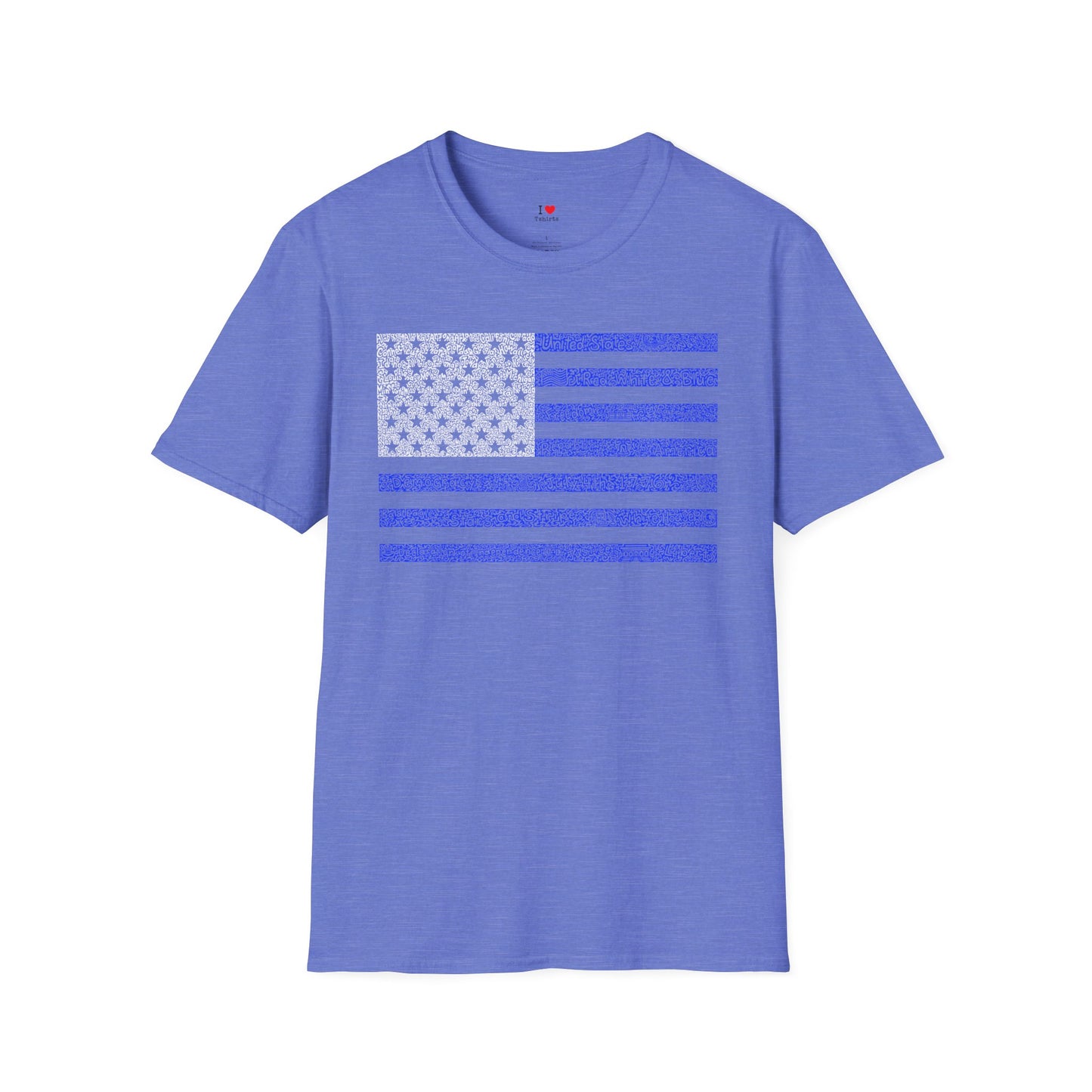 US Flag white and blue