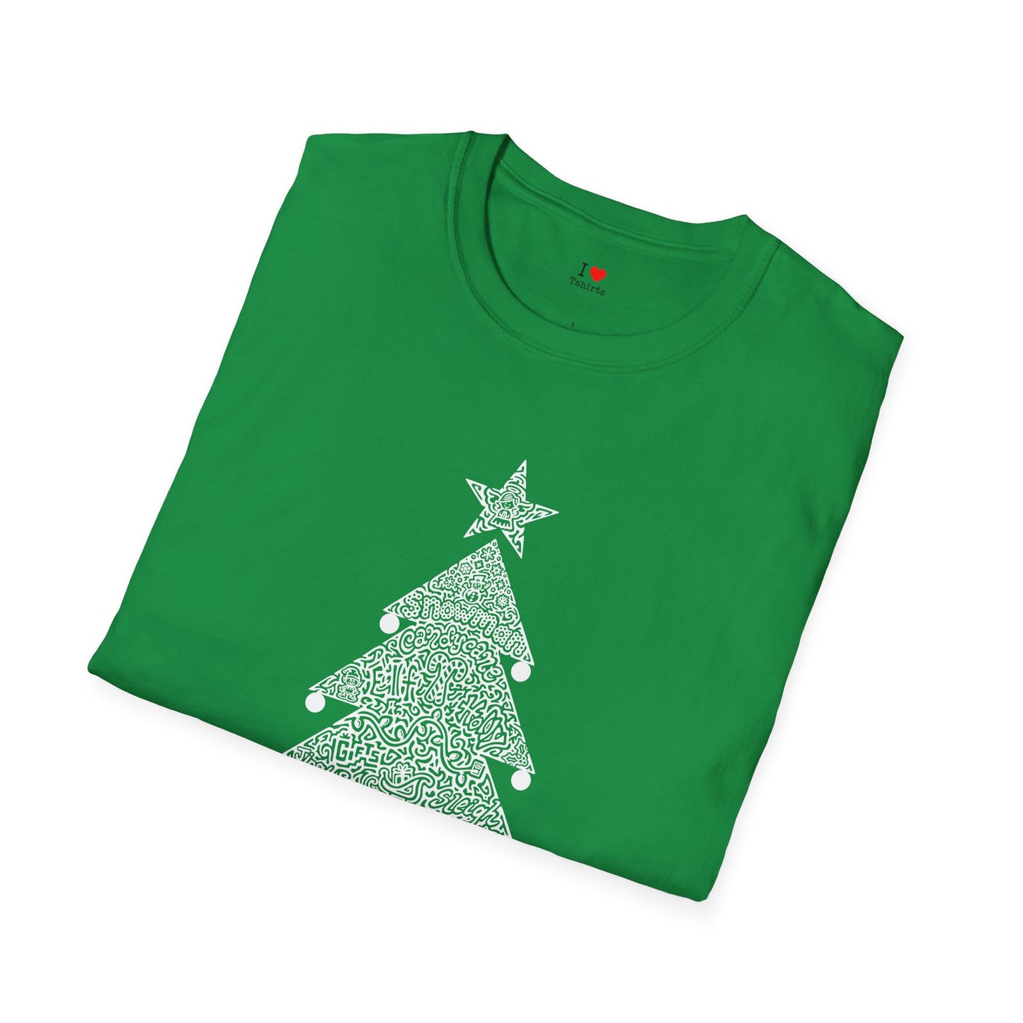 Christmas Tree- White- Hidden Wordart