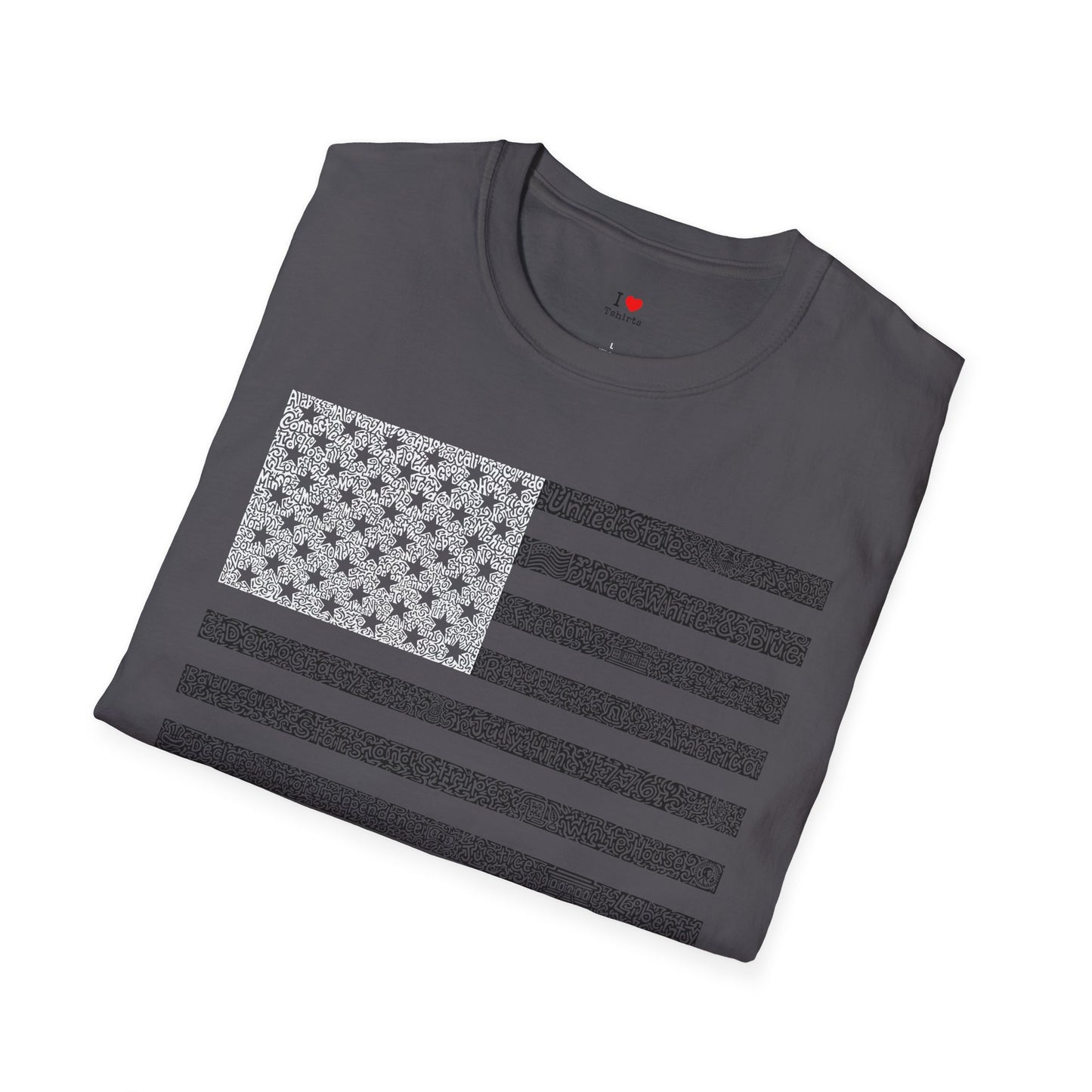 US Flag- white and black