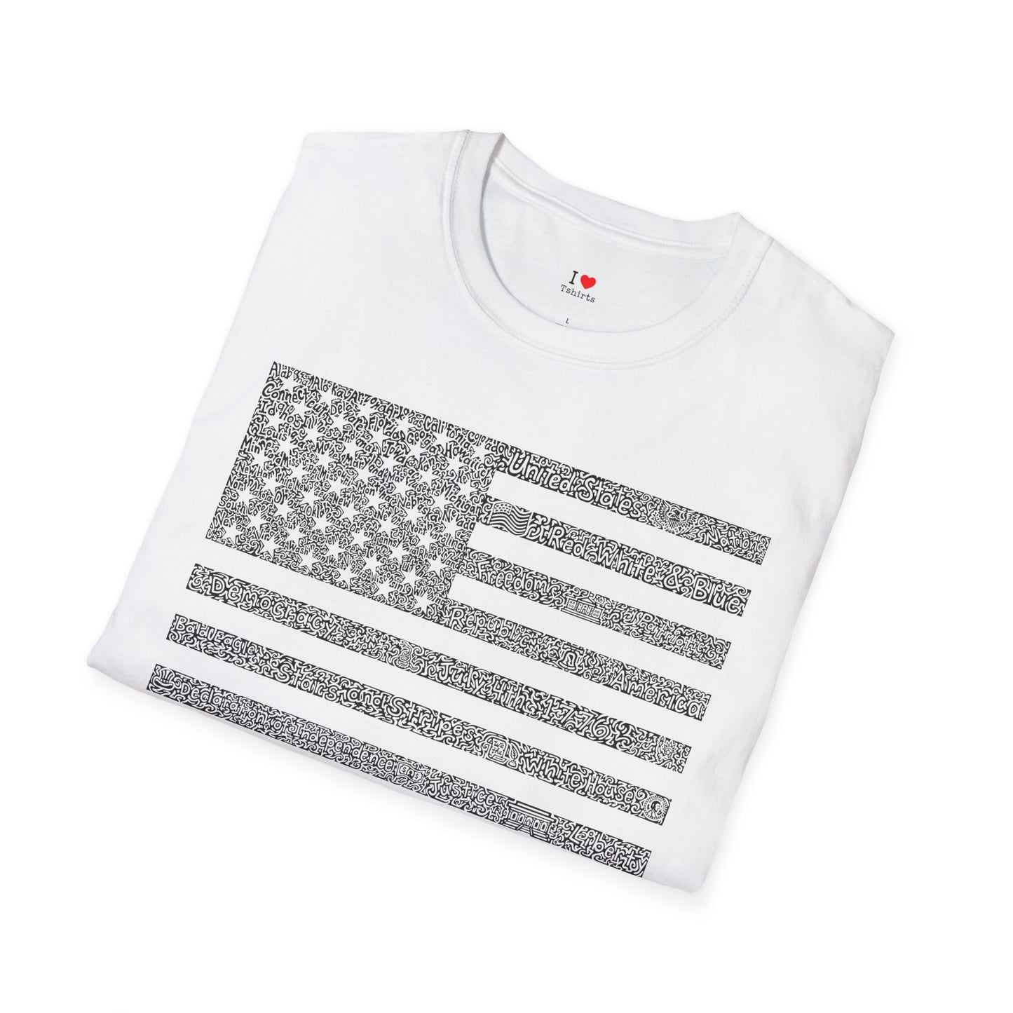 US Flag- black