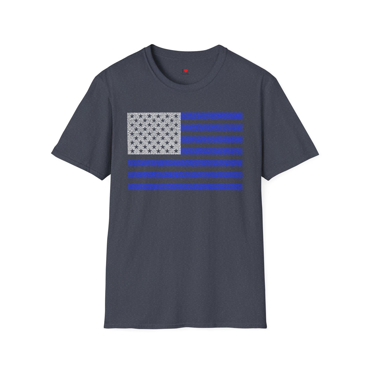 US Flag white and blue