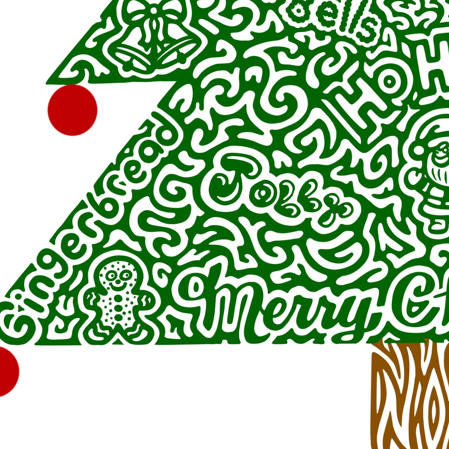 Christmas Tree- Color- Hidden Wordart- Youth