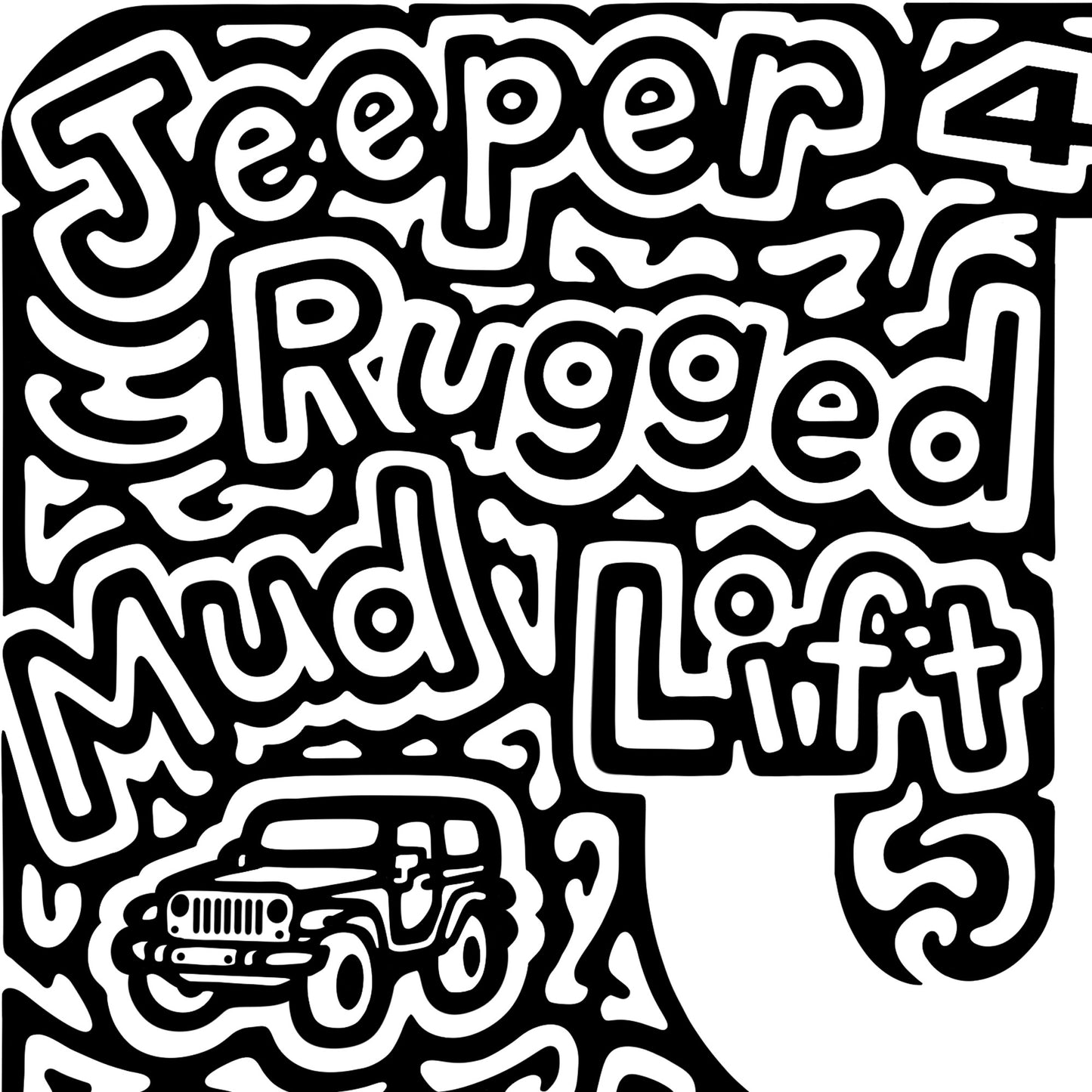 Jeep Hidden Wordart Tank Tops