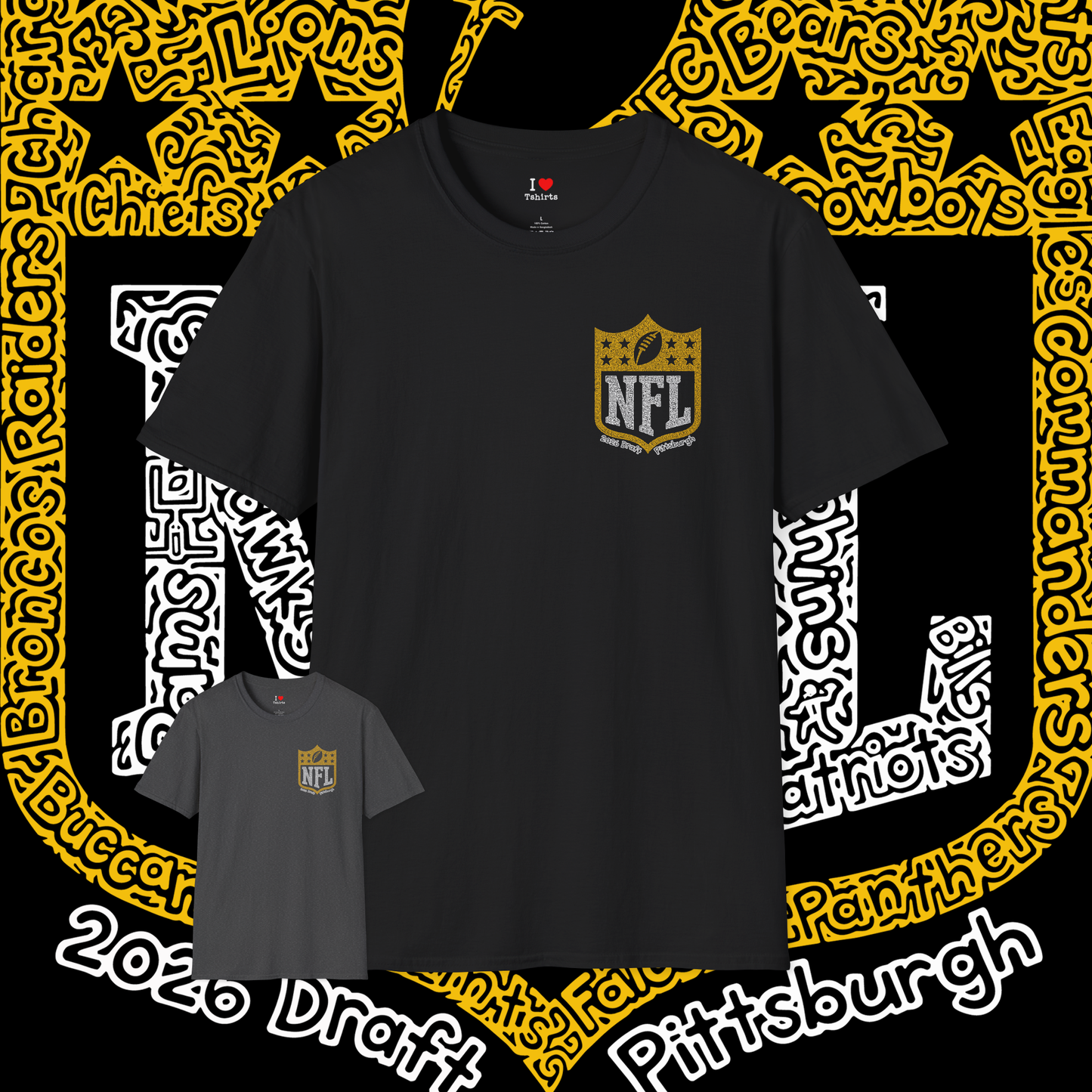 NFL Draft small left chest logo