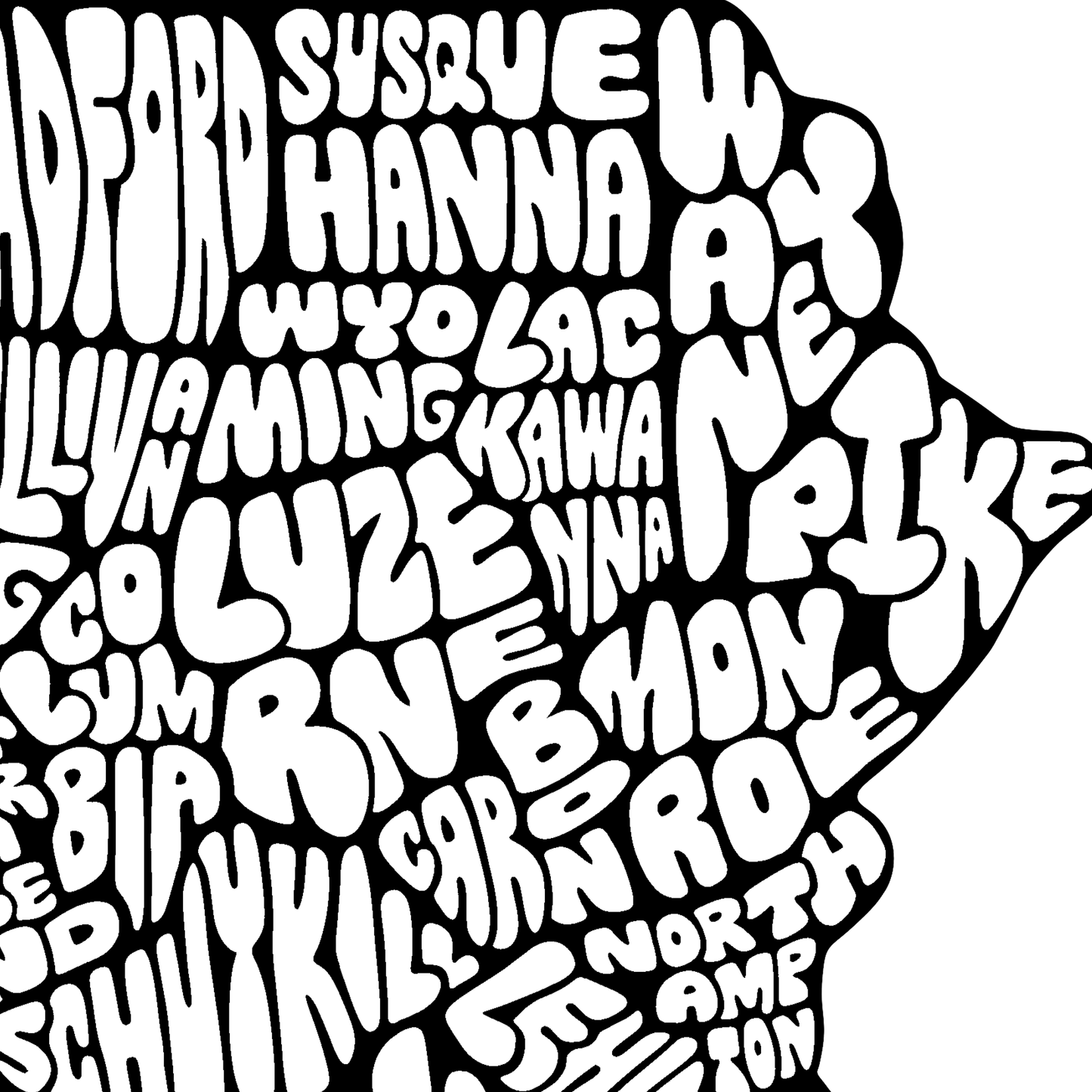 PA Counties- outline