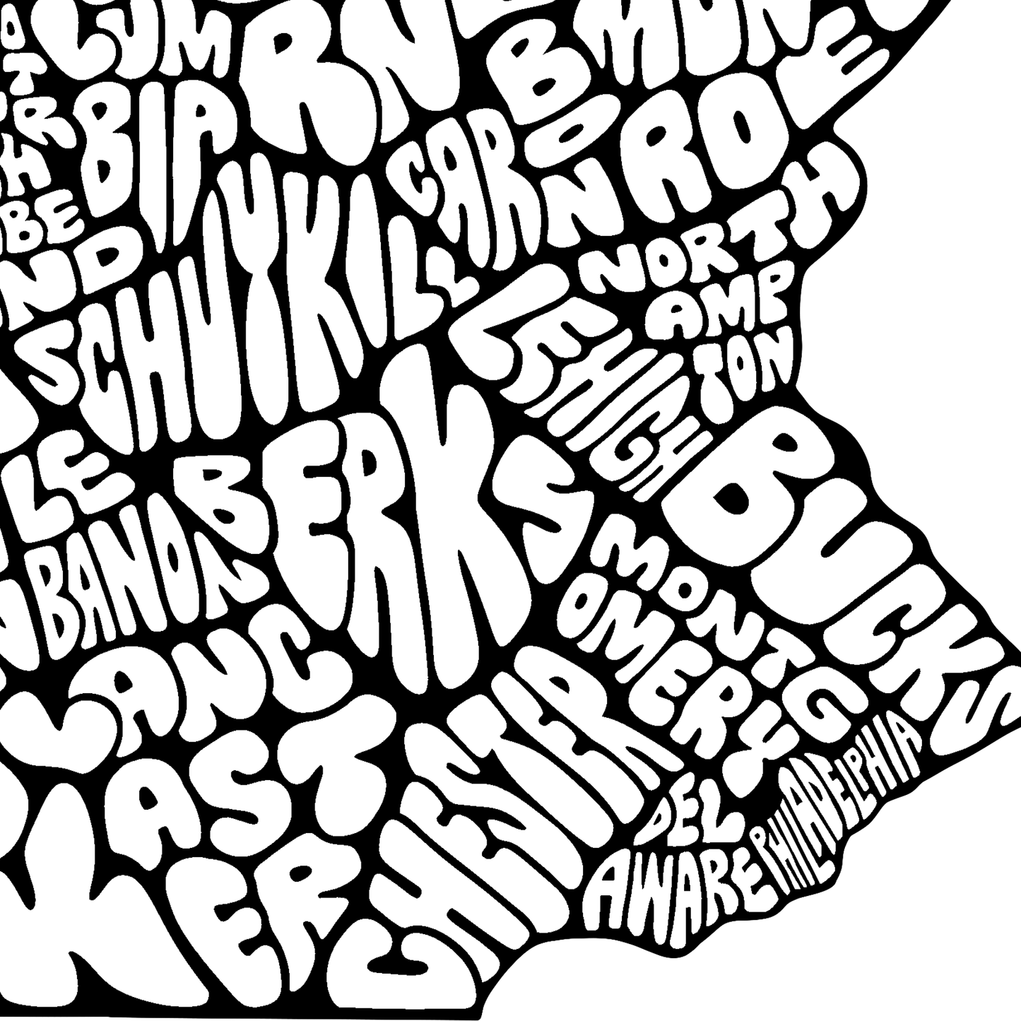 PA Counties- outline