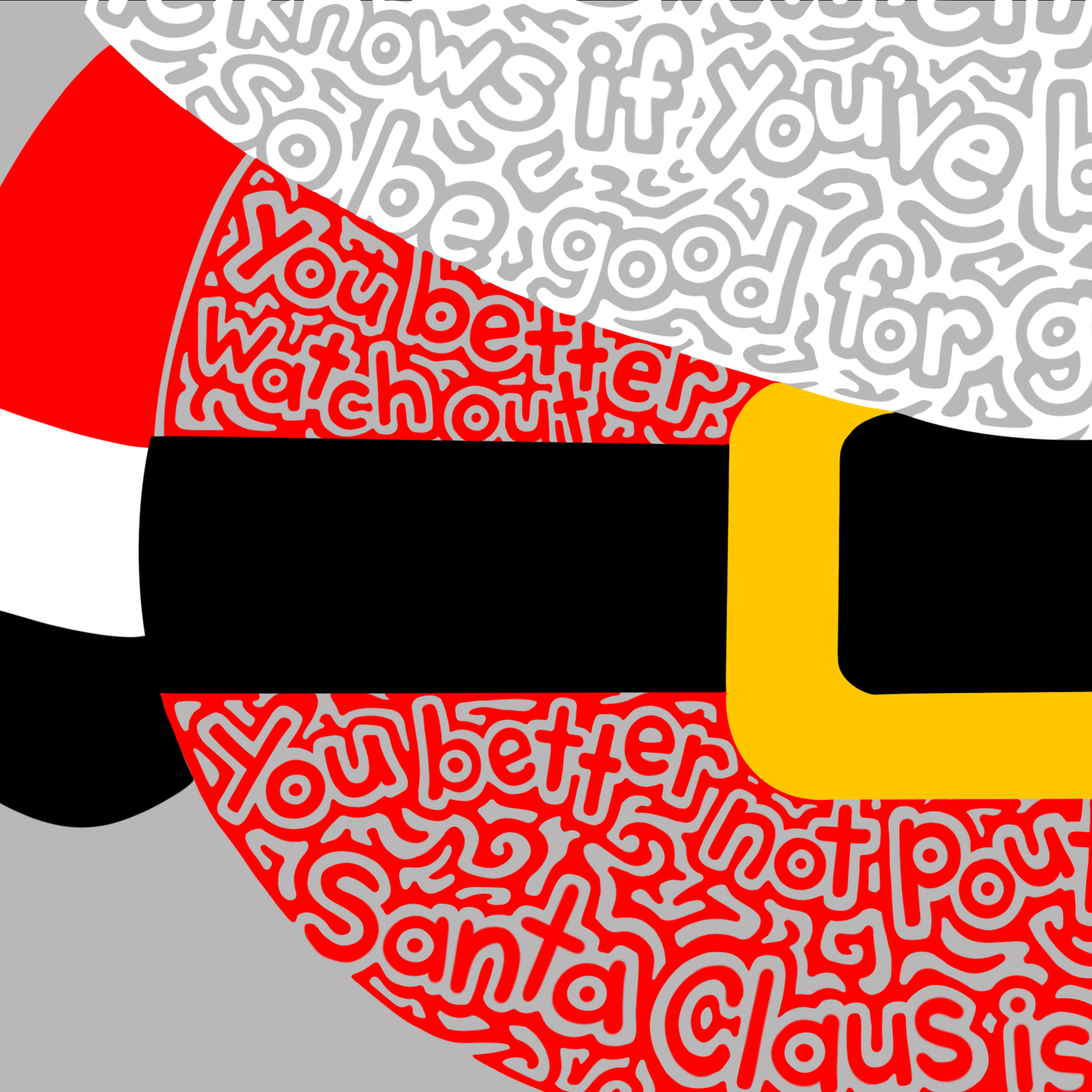 Santa Hidden Wordart