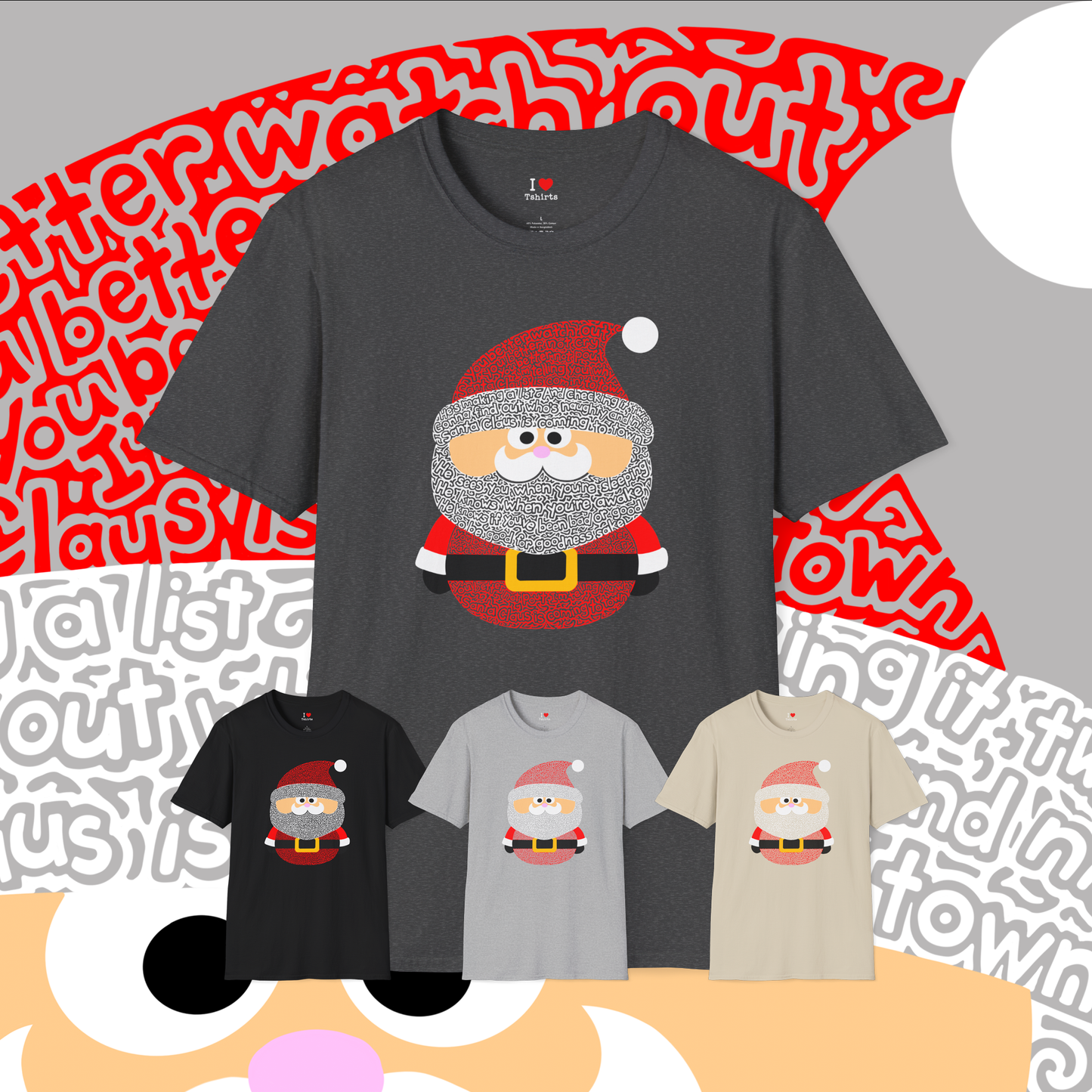 Santa Hidden Wordart