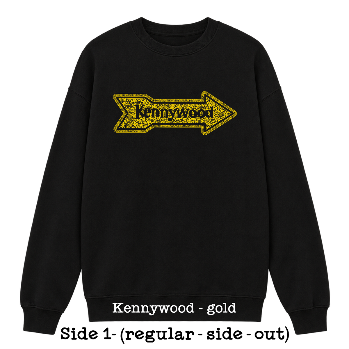 Black Reversible Hidden Wordart PITTSBURGH Sweatshirt- Choose Your Designs