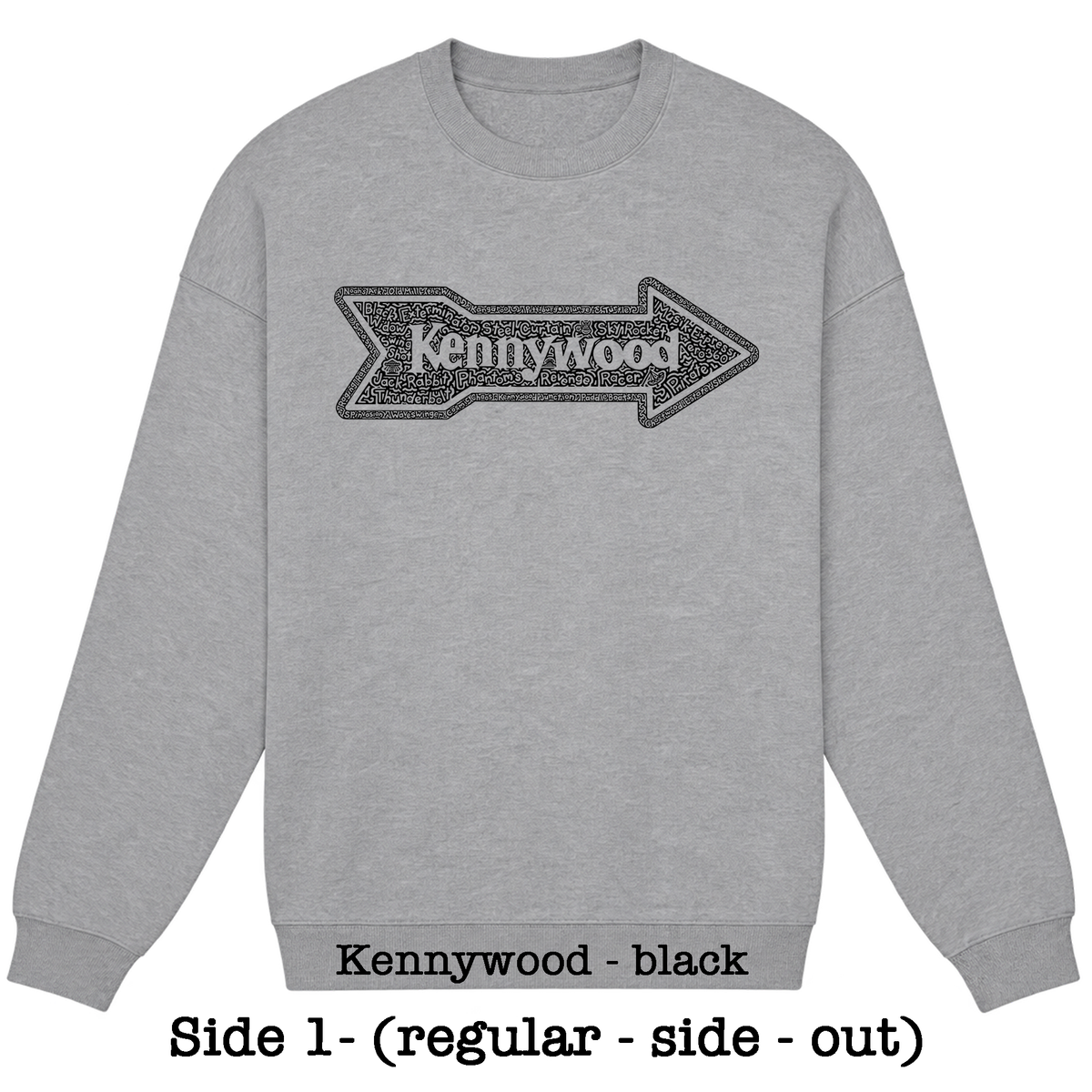 Gray Reversible Hidden Wordart PITTSBURGH Sweatshirt- Choose Your Designs