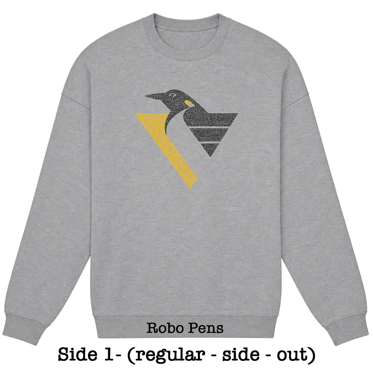 Gray Reversible Hidden Wordart PITTSBURGH Sweatshirt- Choose Your Designs
