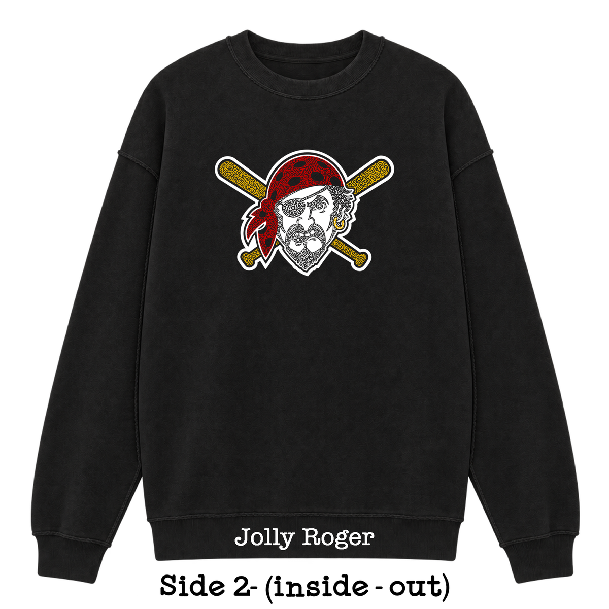 Black Reversible Hidden Wordart PITTSBURGH Sweatshirt- Choose Your Designs