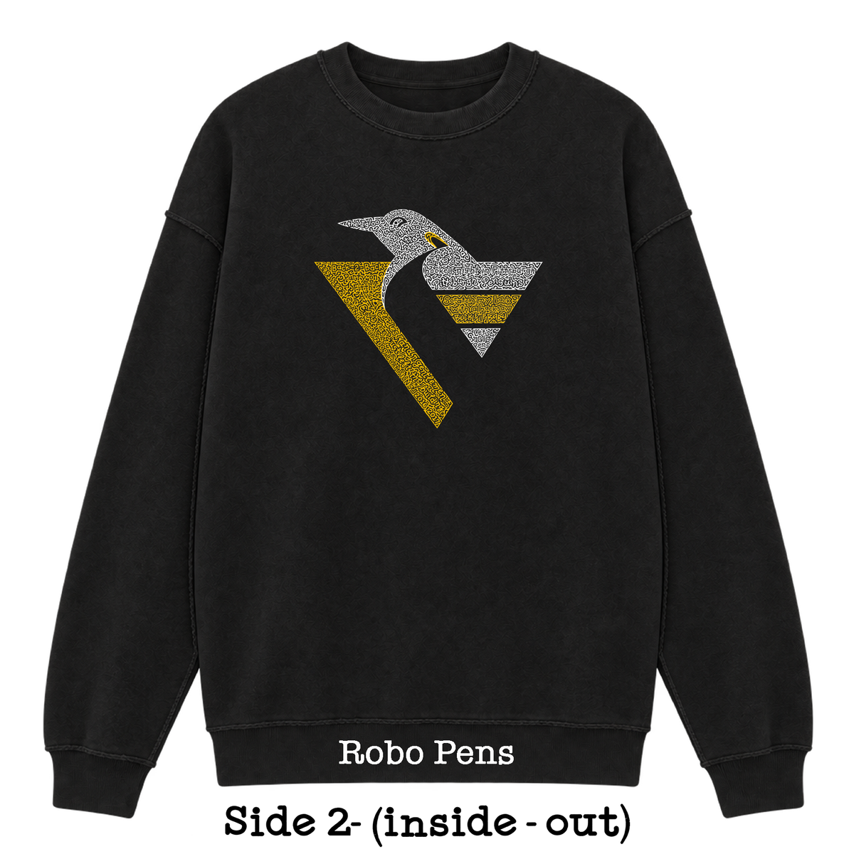 Black Reversible Hidden Wordart PITTSBURGH Sweatshirt- Choose Your Designs