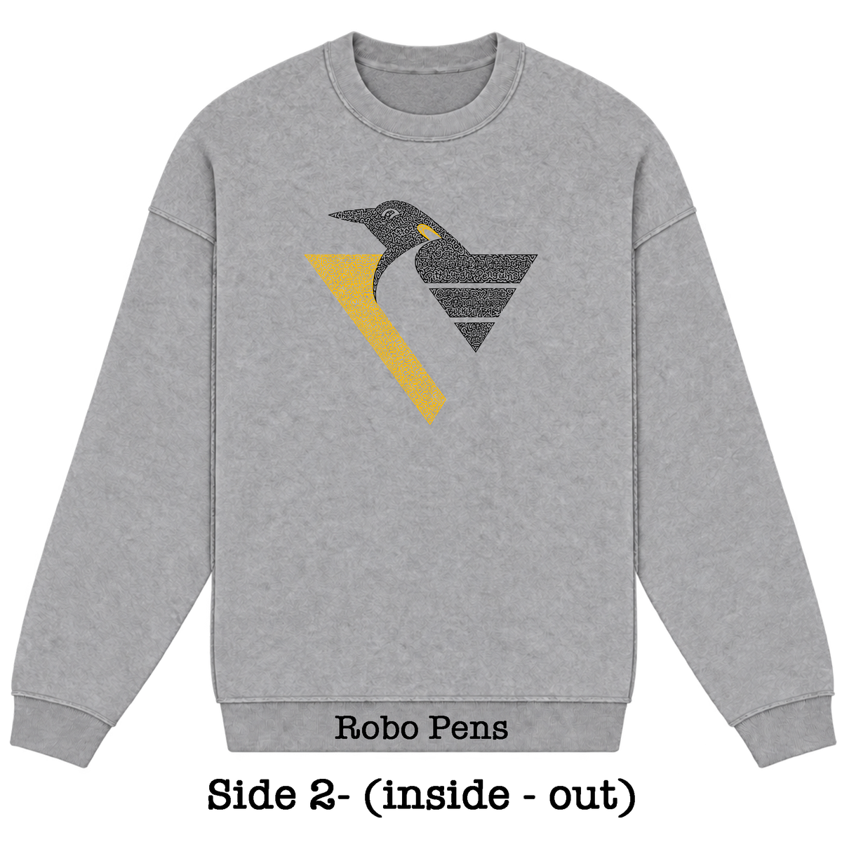 Gray Reversible Hidden Wordart PITTSBURGH Sweatshirt- Choose Your Designs