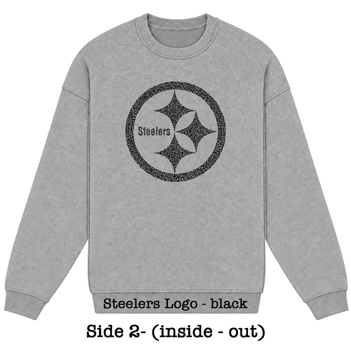 Gray Reversible Hidden Wordart PITTSBURGH Sweatshirt- Choose Your Designs