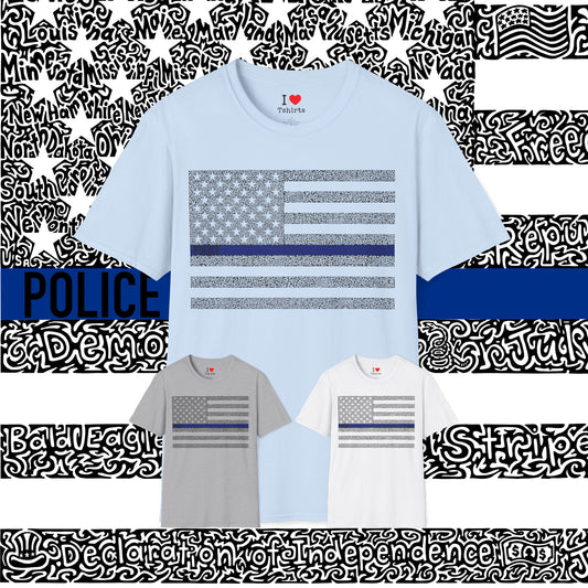 US Flag Police Tribute