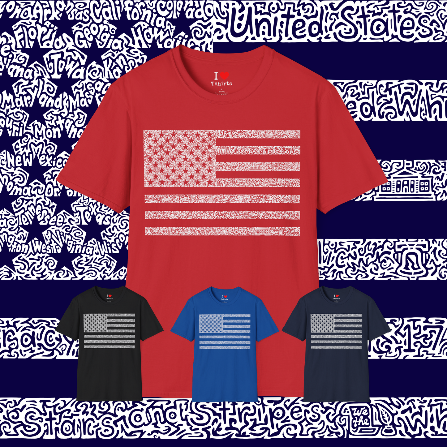 US Flag white