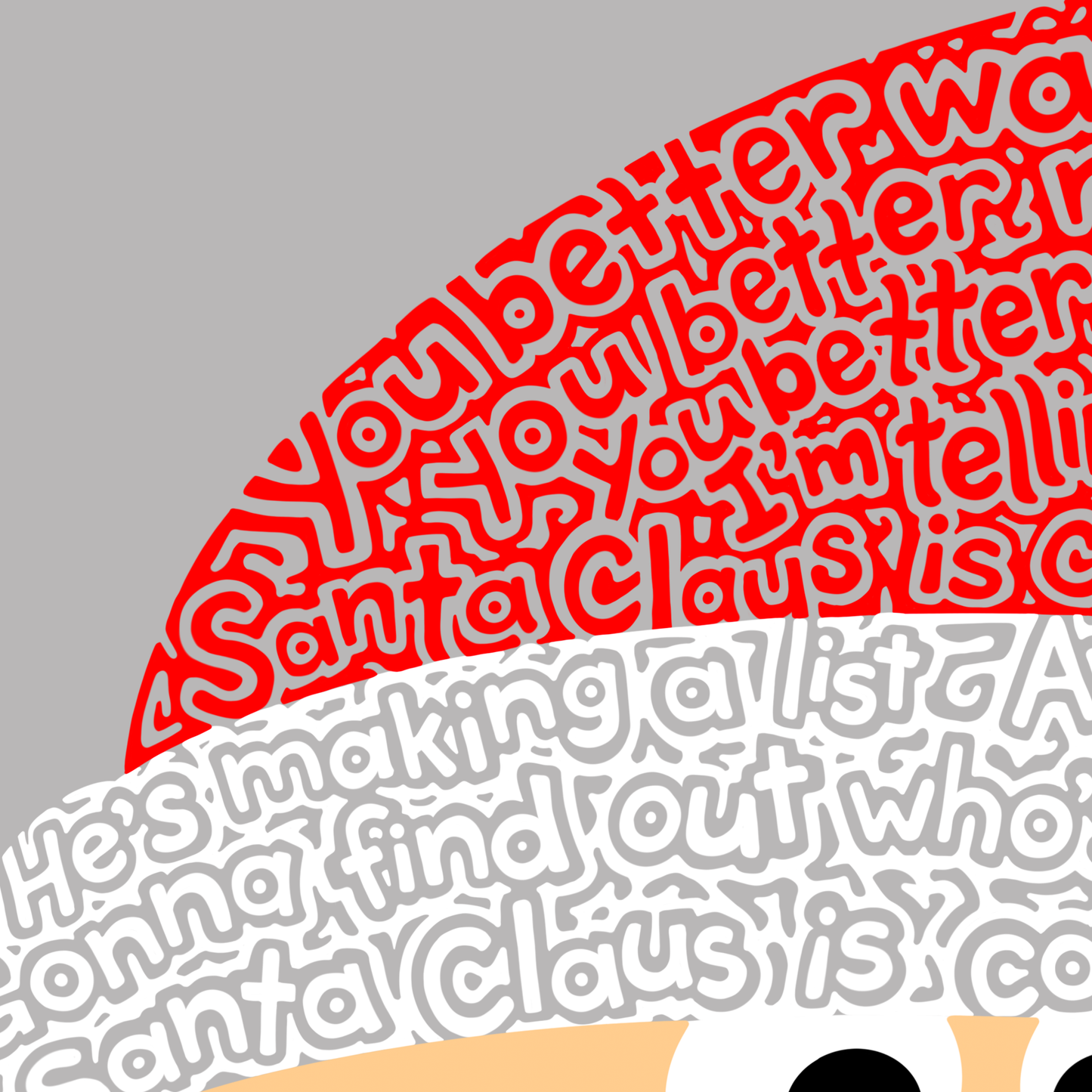 Santa Hidden Wordart