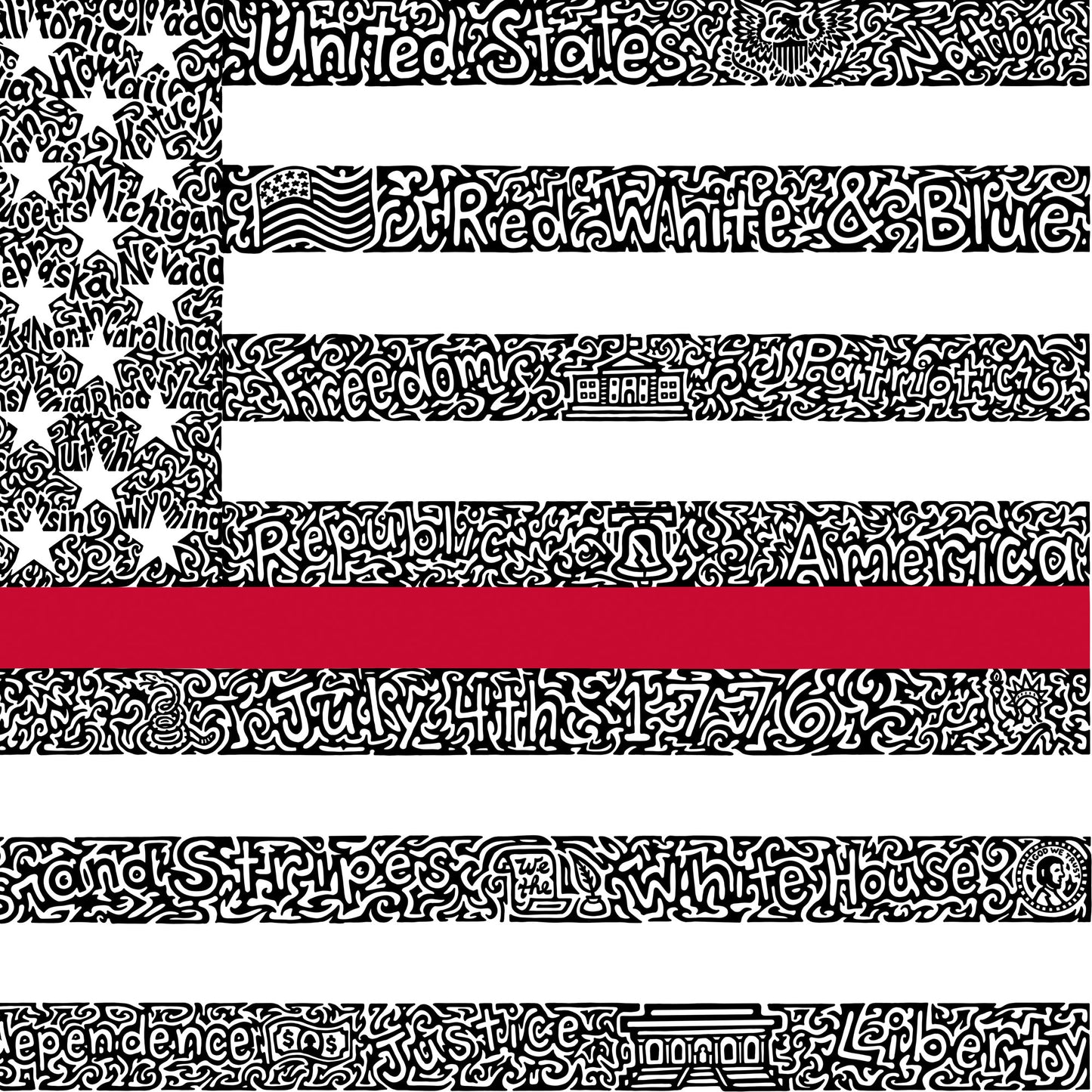 US Flag Firefighter Tribute