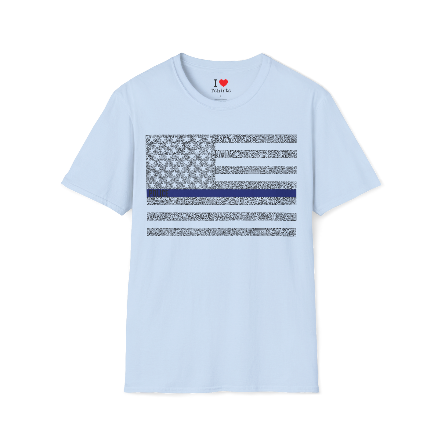 US Flag Police Tribute